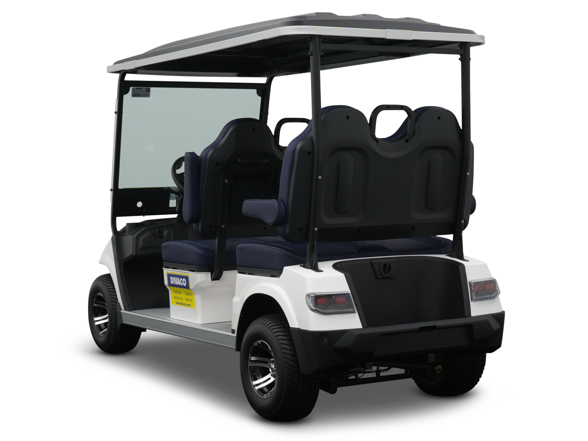 DIVACO.RENT Golfcart 4-Sitzer elektrisch Rückseite